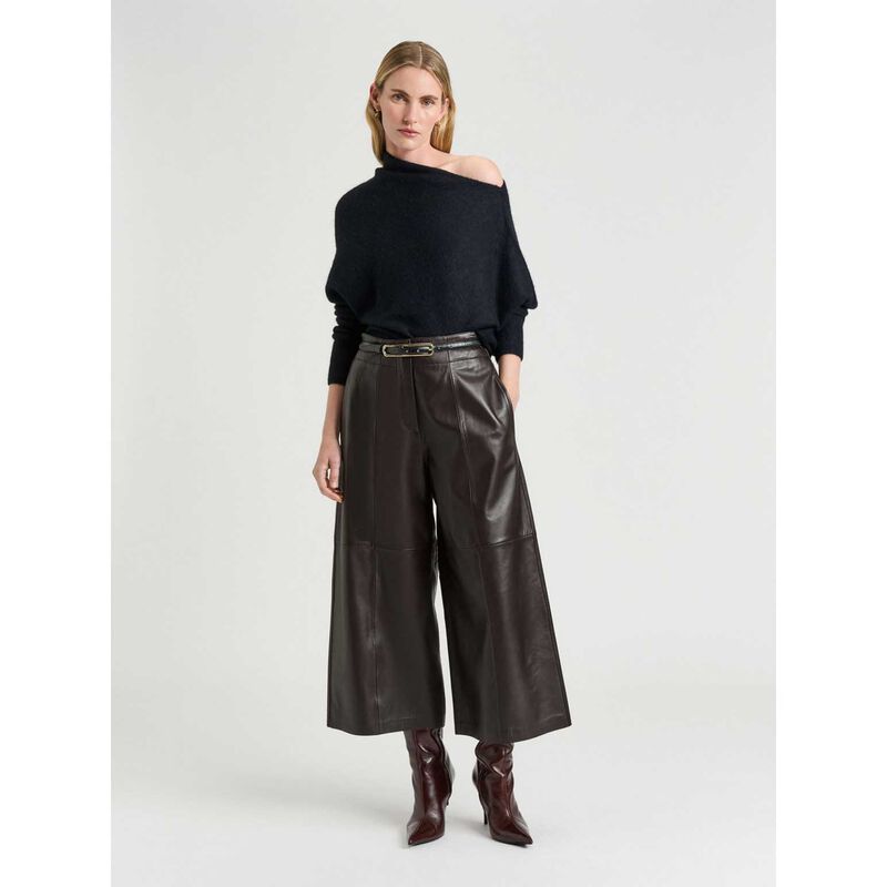 Veronika Maine Brushed Alpaca Wool Blend Asymmetric Knit image number 7